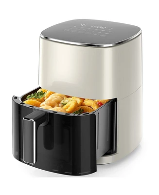 Casainc 6.34QT Air Fryer with Window, Square Air Fryer, Non-Toxic, Easy Cleanup, Steam with 400F
