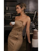Jluxlabel Women's Xena Suede Maxi Dress