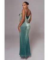 Jluxlabel Women's Dusk Shimmery Nights Maxi Dress