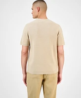 Alfani Men's Short Sleeve Waffle Knit Sweater, Exclusively at Macy's