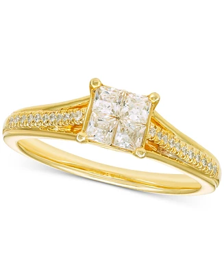 Diamond Ring (3/8 ct. t.w.) in 10k Yellow Gold