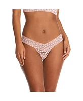 Hanky Panky Women's Crossdyed Leopard Low Rise Thong Panty 3 pack