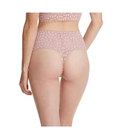 Hanky Panky Women's Crossdyed Leopard Retro Thong Panty 3 pack