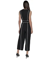 Karl Lagerfeld Paris Women's Contrast Trim Jumpsuit