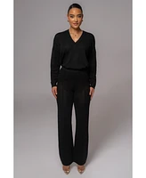 Jluxlabel Women's Fortuna Sweater Knit Pants