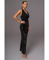 Jluxlabel Women's Nora Satin Maxi Skirt