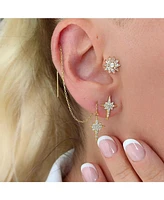 Spero London Northern Star Sterling Silver Stud Earring