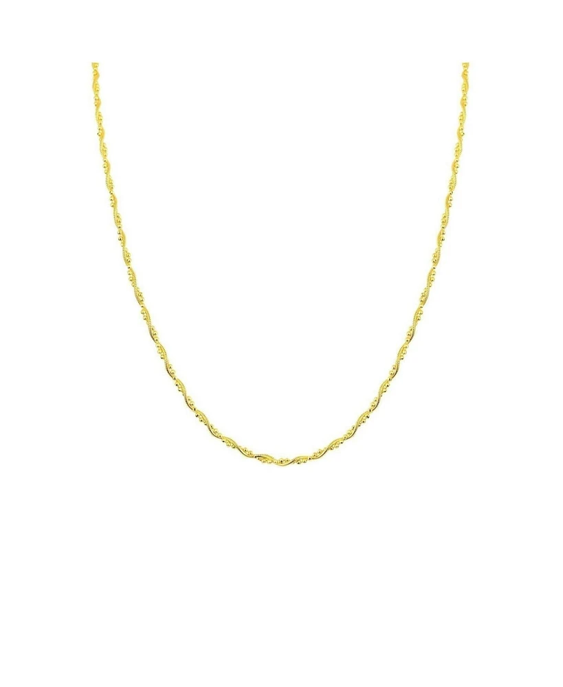 Spero London Twisted Beads Sterling Silver Chain Necklace