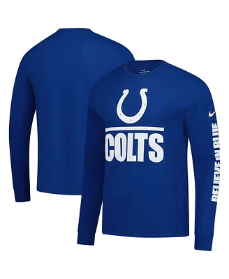 Nike Men's Royal Indianapolis Colts Split Local Long Sleeve T-Shirt