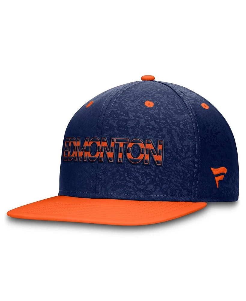 Fanatics Men's Navy Edmonton Oilers Snapback Hat