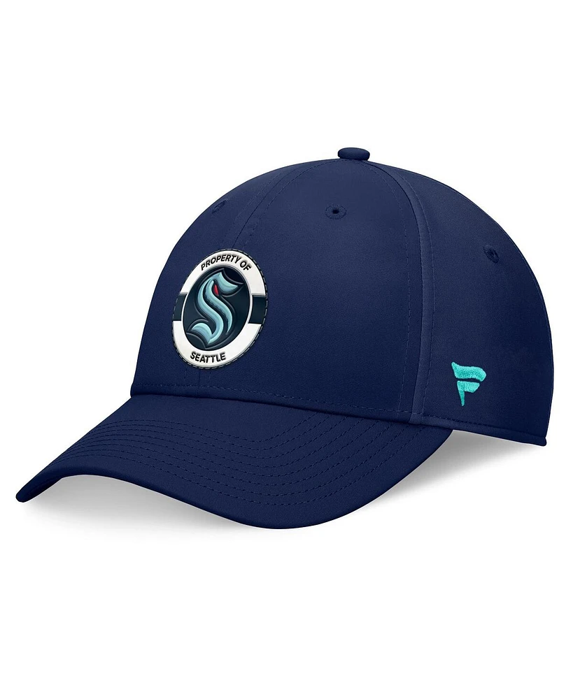 Fanatics Men's Deep Sea Blue Seattle Kraken Authentic Pro Training Camp Flex Hat