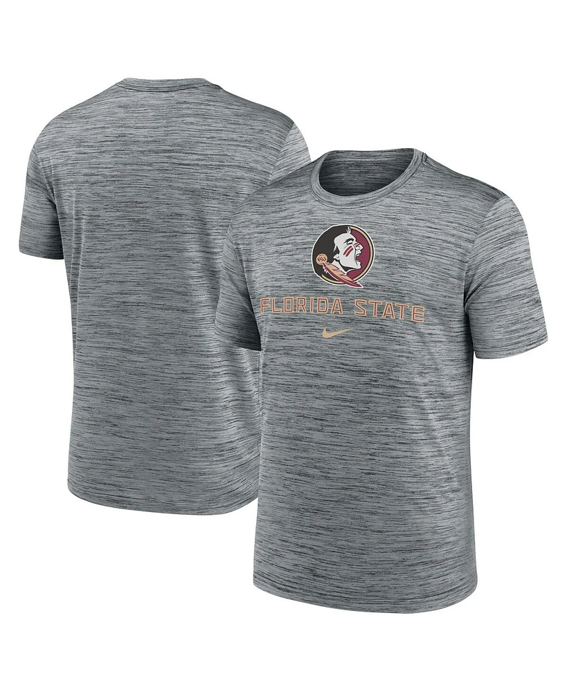 Nike Men's Heather Gray Florida State Seminoles Primetime Velocity T-Shirt
