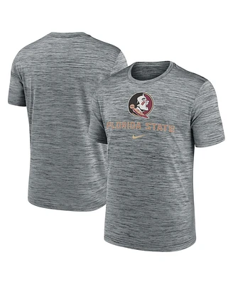 Nike Men's Heather Gray Florida State Seminoles Primetime Velocity T-Shirt