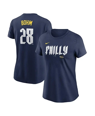 Nike Women's Alec Bohm Navy Philadelphia Phillies City Connect Fuse Name Number T-Shirt