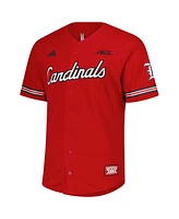 Adidas Men's Red Louisville Cardinals Reversible Retro Full-Button Baseball Jersey