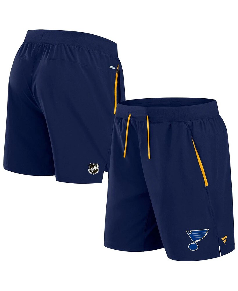Fanatics Men's Navy St. Louis Blues Authentic Pro Rink Performance Shorts