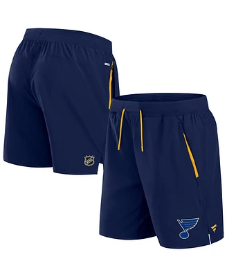 Fanatics Men's Navy St. Louis Blues Authentic Pro Rink Performance Shorts