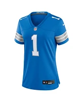 Nike Men's Number 1 Mom Blue Detroit Lions Game Jersey