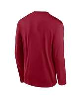 Nike Men's Cardinal Stanford Primetime Center Lockup Two-Hit Legend Performance Long Sleeve T-Shirt