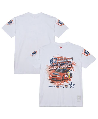 Mitchell & Ness Men's White Houston Astros Speedway Car T-Shirt