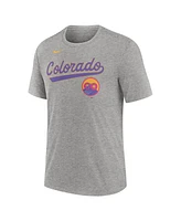 Nike Men's Heather Charcoal Colorado Rockies 2025 City Connect Tri-Blend T-Shirt
