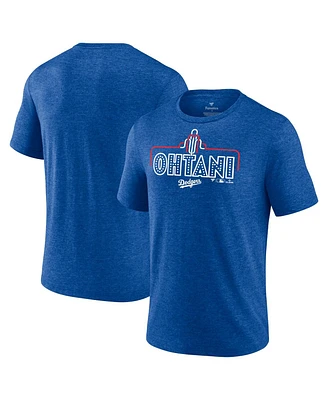 Fanatics Men's Royal Los Angeles Dodgers Exclusive Neon Tri-Blend T-Shirt
