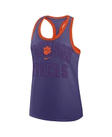 Nike Women's Purple Clemson Tigers Primetime Tri-Blend Racerback Tank Top