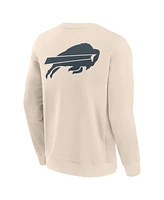 Fanatics Men's Cream Buffalo Bills Elements Future Ground Lettering Pullover Sweatshirt