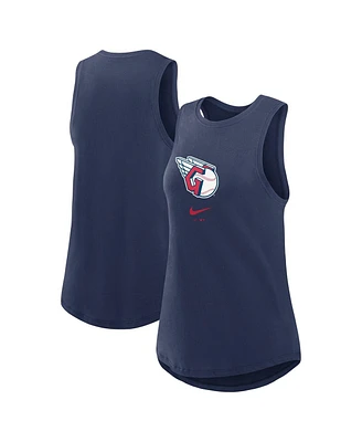 Nike Women's Navy Cleveland Guardians Legacy Icon High Neck Performance Tank Top