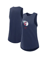 Nike Women's Navy Cleveland Guardians Legacy Icon High Neck Performance Tank Top