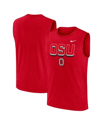 Nike Men's Scarlet Ohio State Buckeyes Primetime Tricode Legend Performance Tank Top