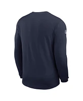 Nike Men's Navy Dallas Cowboys Sideline Coaches Uv Performance Long Sleeve T-Shirt