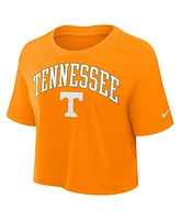 Nike Women's Tennessee Orange Volunteers Power Pursuit Athletic Prep Arch Performance Cropped T-Shirt