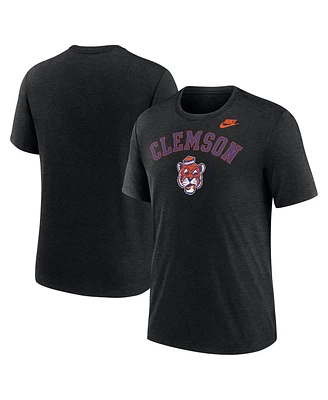 Nike Men's Heather Black Clemson Tigers Legacy Arch Tri-Blend T-Shirt