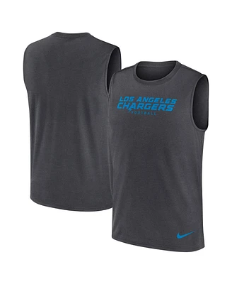 Nike Men's Charcoal Los Angeles Chargers Primetime Legend Performance Muscle Tank Top