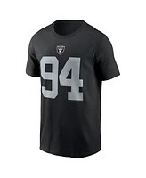 Nike Men's Christian Wilkins Black Las Vegas Raiders Player Name Number T-Shirt