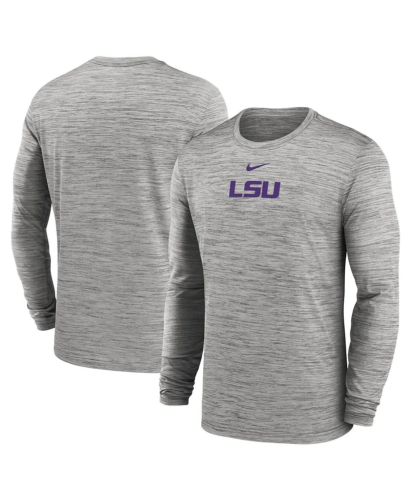 Nike Men's Lsu Tigers 2025 Sideline Velocity Performance Long Sleeve T-Shirt