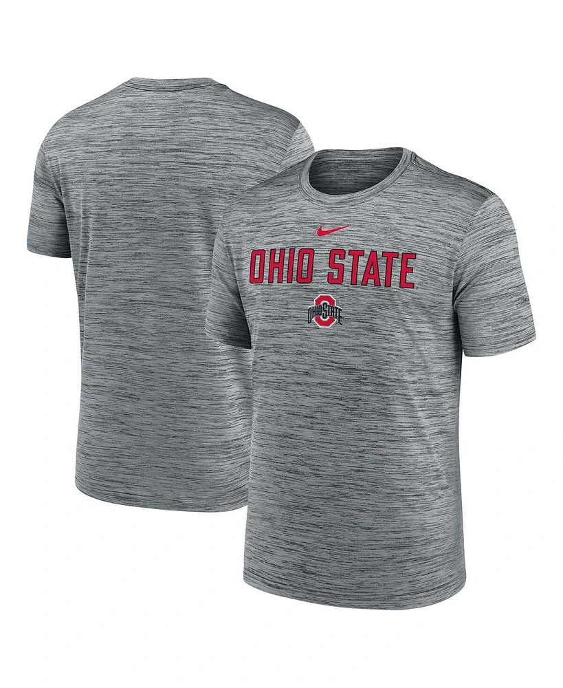 Nike Men's Charcoal Ohio State Buckeyes 2025 Sideline Velocity Performance T-Shirt