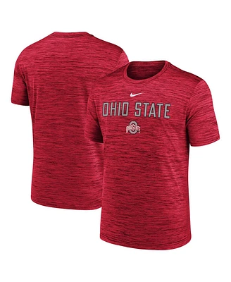 Nike Men's Scarlet Ohio State Buckeyes 2025 Sideline Velocity Performance T-Shirt