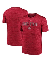 Nike Men's Scarlet Ohio State Buckeyes 2025 Sideline Velocity Performance T-Shirt