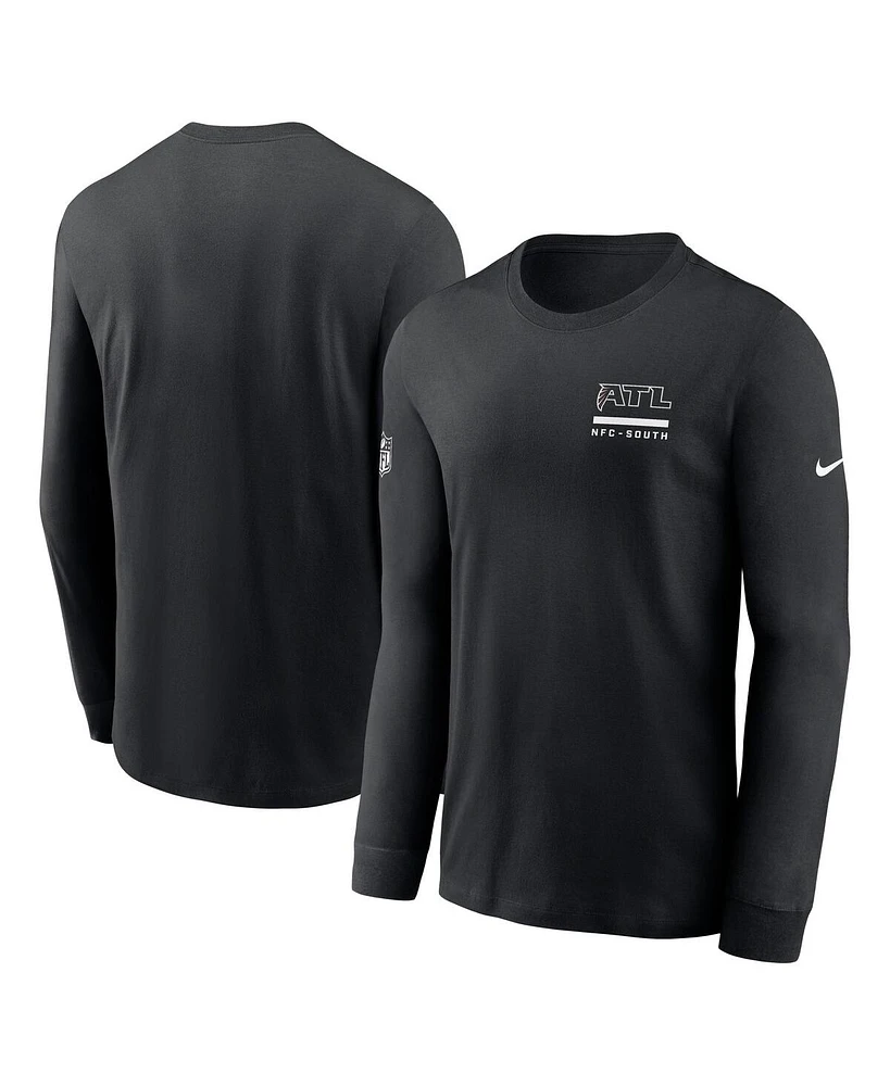 Nike Men's Black Atlanta Falcons Sideline Performance Long Sleeve T-Shirt