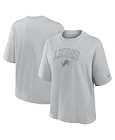 Nike Women's Gray Detroit Lions Glory Arch Boxy T-Shirt