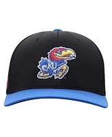 Top of the World Men's Black Kansas Jayhawks Reflex Fitted Hat