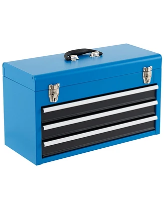 Portable Garage Mechanic Tool Cabinet Box with 3 Drawers