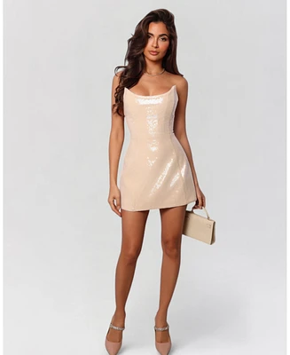 Heiress Beverly Hills Women's Strapless Sequin Corset Mini Dress