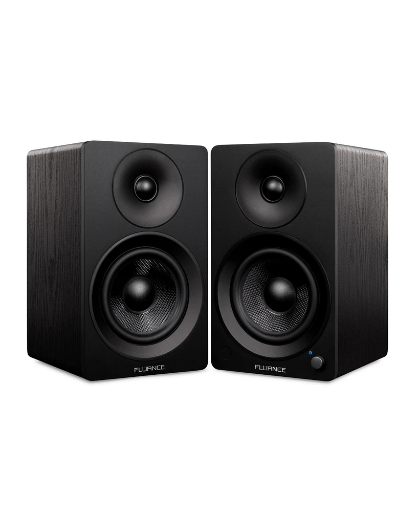 Fluance Ai41 Powered 2-Way 2.0 Stereo Bookshelf Speakers with 5" Drivers, 90W Amplifier for Turntable, Tv, Pc and Bluetooth 5 Wireless Music Stre
