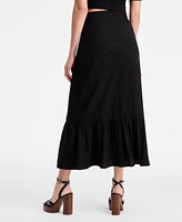 I.n.c. International Concepts Women's Crochet-Trim Maxi Skirt, Exclusively at Macy's