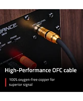 Fluance Premium Grade Subwoofer Cable with Gold-Plated Rca Connectors, High-performance Ofc cable with durable rubber insulator for Subwoofer, Home Th