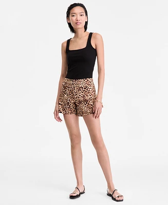 I.n.c. International Concepts Women's Cheetah-Print Shorts, Exclusively at Macy's