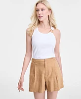 I.n.c. International Concepts Women's Linen-Blend Shorts, Exclusively at Macy's